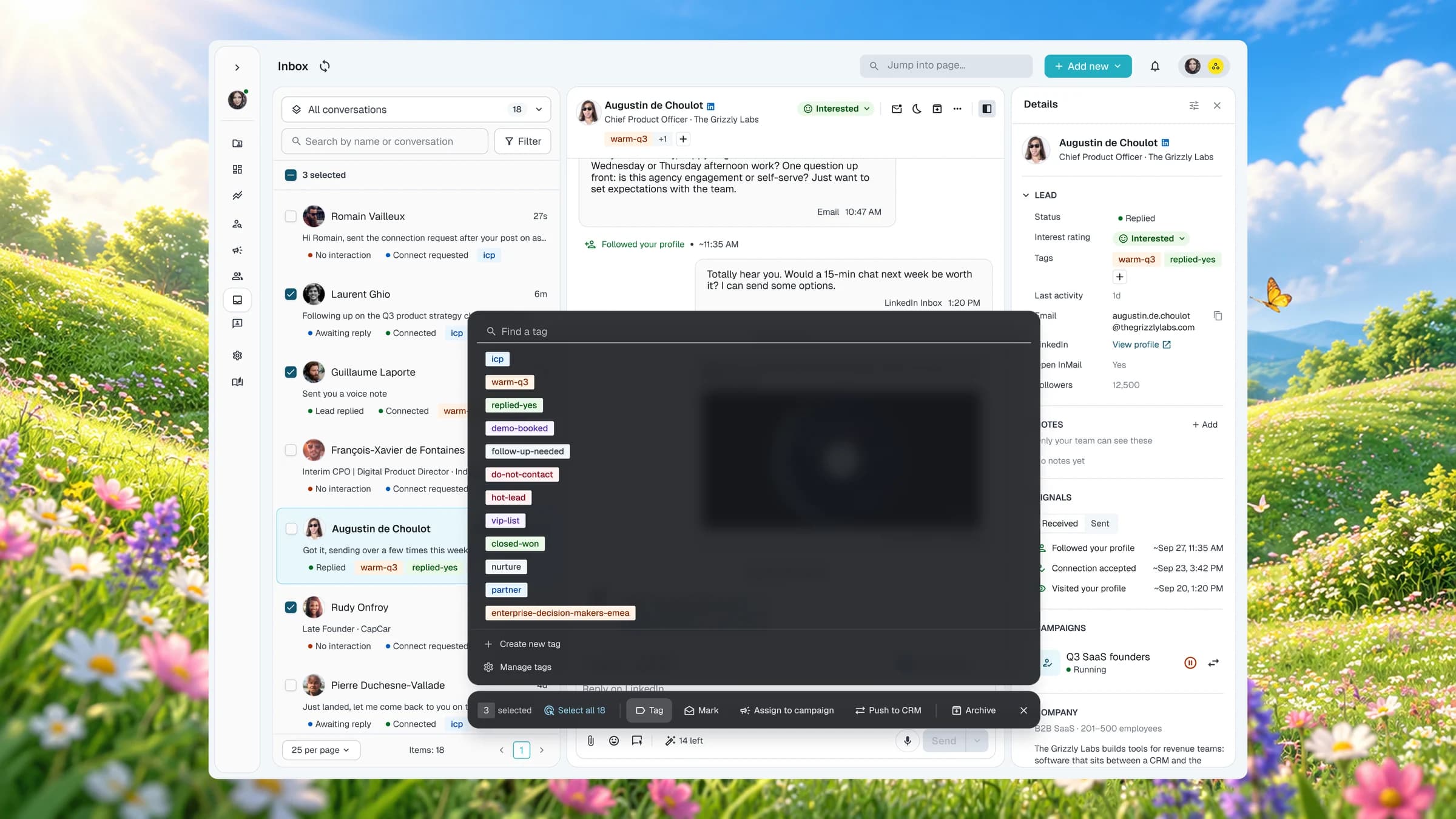 Inbox: a video attachment opened from the thread