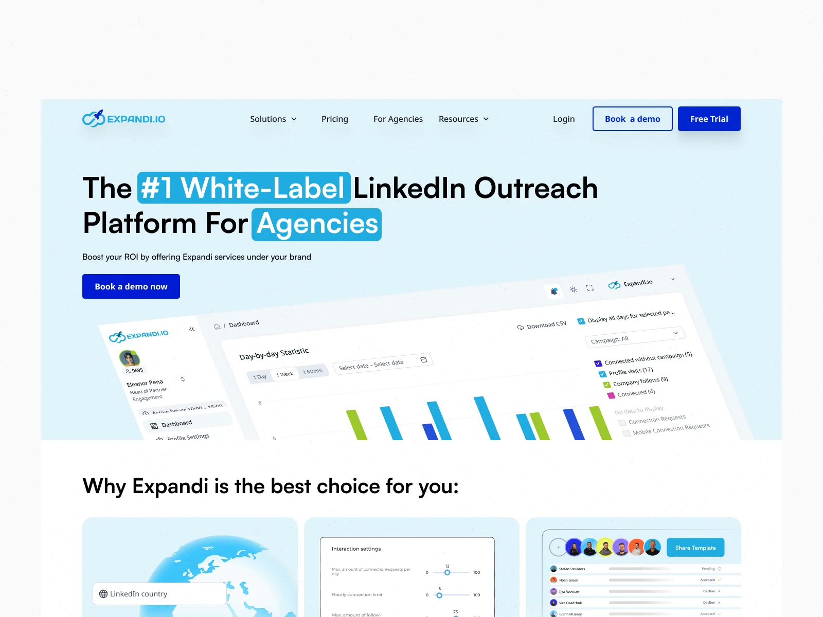 White-label landing page for agencies
