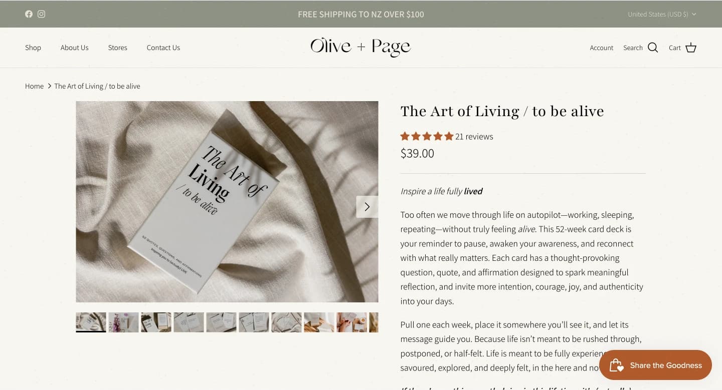 Product page: The Art of Living
