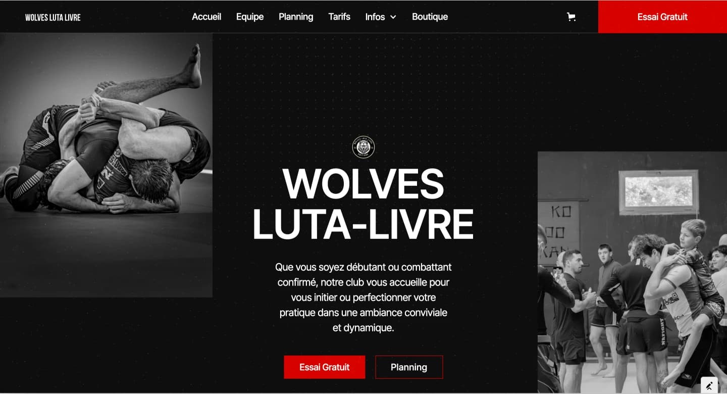 Wolves Luta Livre home page